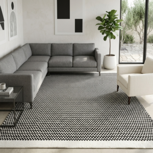 Modern Handwoven Wallhanging-Stark AD 26-Ivory Silver