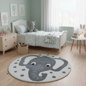 63sPNv9.png Handmade Elephant Wool Rug-6433-IVORY/GREY