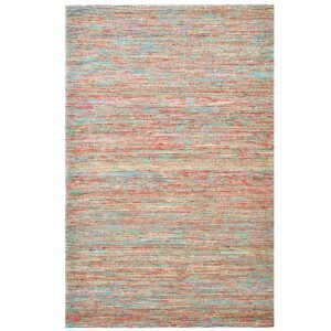 KERLA6001NATRDMLT Handwoven Natural Jute Rug-Kerala 6001-Natural/Red Multi