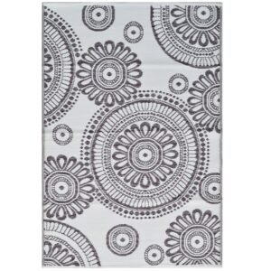 OMCHTMNDLSTN Eco-friendly Reversible Outdoor Plastic Mat-Chatai Mandala-Stone