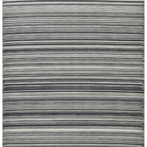 OMCHTRGOLIGRY Eco-friendly Reversible Outdoor Plastic Mat-Chatai Rongoli - Grey