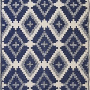 OMCHTVWRC5BLU Eco-friendly Reversible Outdoor Plastic Mat-Chatai VWARC005-Blue
