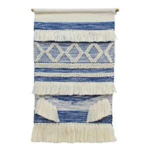 Modern Handwoven Wall-hanging-Verona AD-24-Ivory Denim