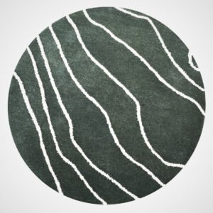 htdetx6373agrn.jpg Handmade Woollen Round Rugs-Decotex 6373-Army Green