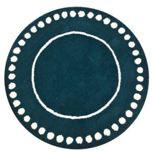 htdetx6374turq.jpg Handmade Woollen Round Rugs-Decotex 6374-Turquiose