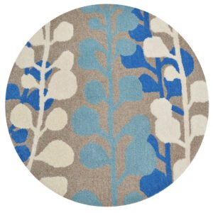 Handmade Modern Circular Rugs-Decotex 6377-Blue Multi
