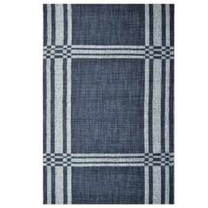 hwbus6323chrivo_9.jpg Handwoven Woolen Rug Bushra 6323-Charcoal Ivory