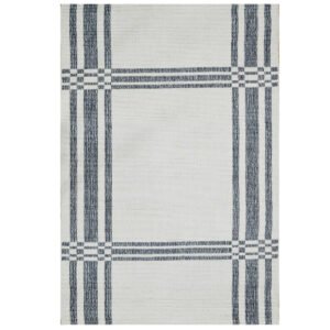 Handwoven Woolen Rug Bushra 6323-Ivory Charcoal